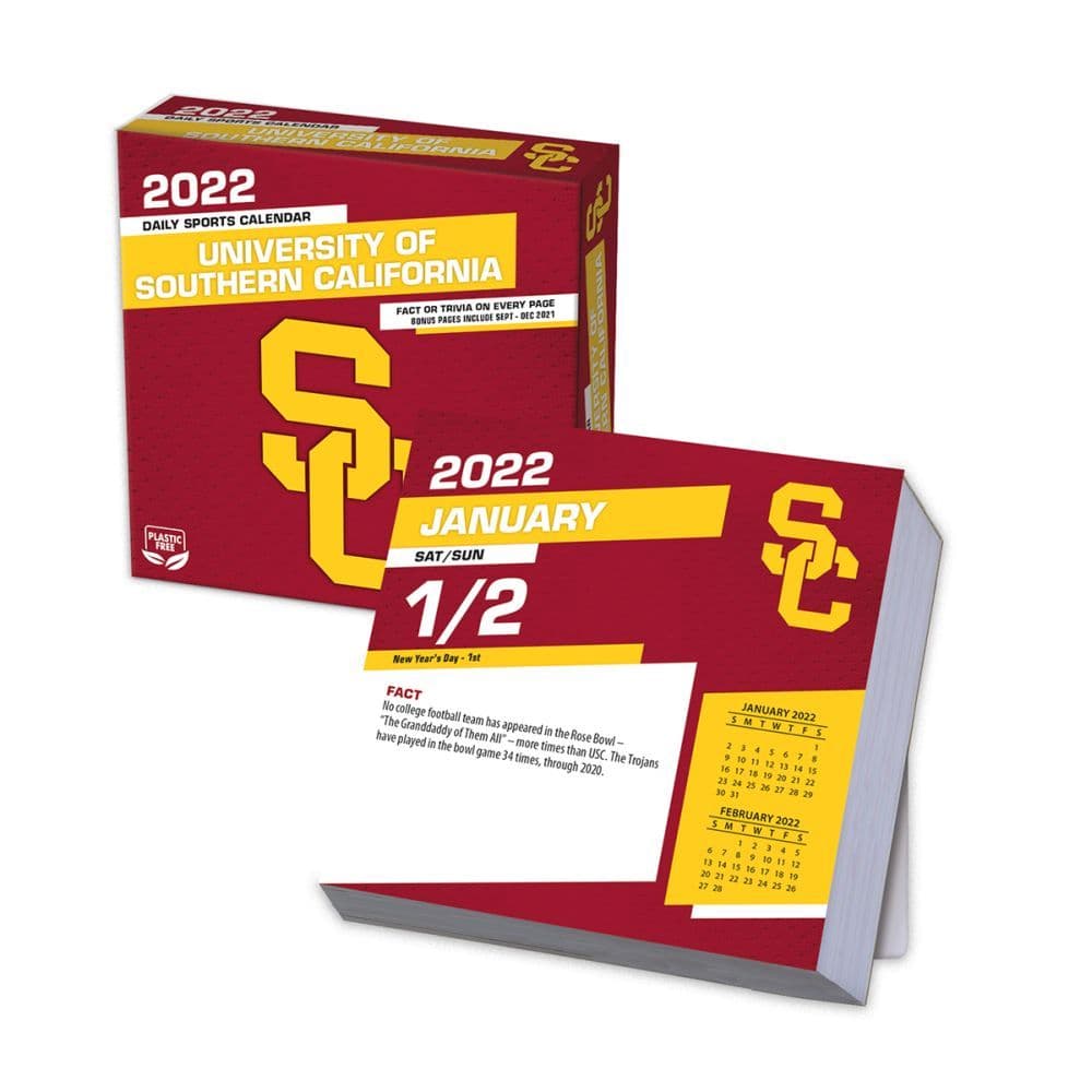 Col Usc Trojans 2022 Desk Calendar - Calendars.com