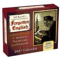 image Forgotten English 2027 Desk Calendar Main Product Image