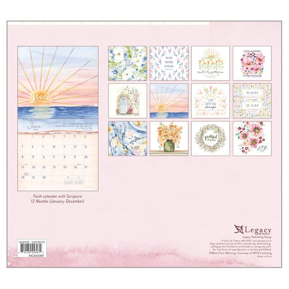 Grace Upon Grace by Blue Chair Blessings 2026 Wall Calendar First Alternate Image