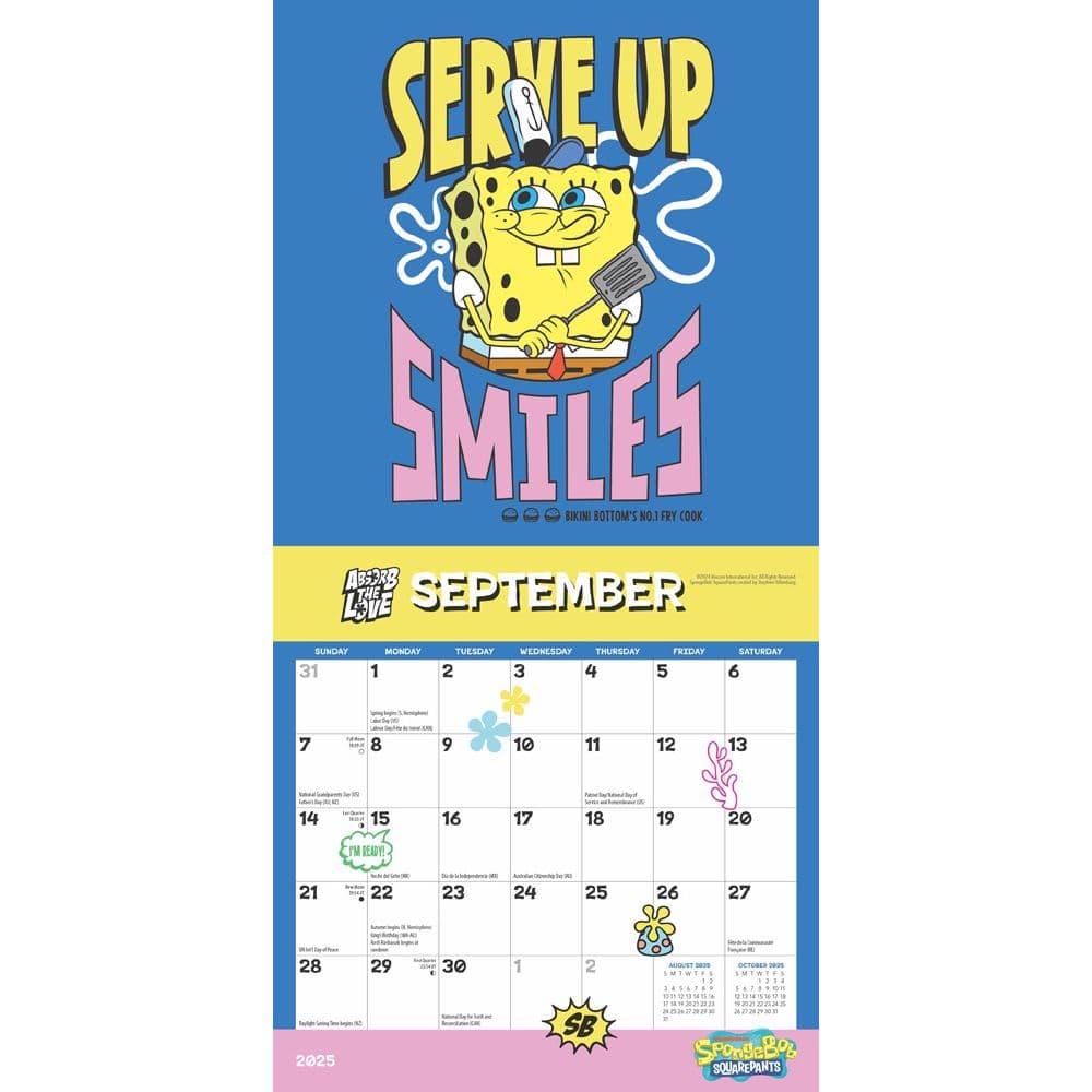 Spongebob 2025 Mini Wall Calendar Third Alternate Image width=&quot;1000&quot; height=&quot;1000&quot;