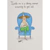 image Skinny Woman Birthday Card with Art by Leslie Murray