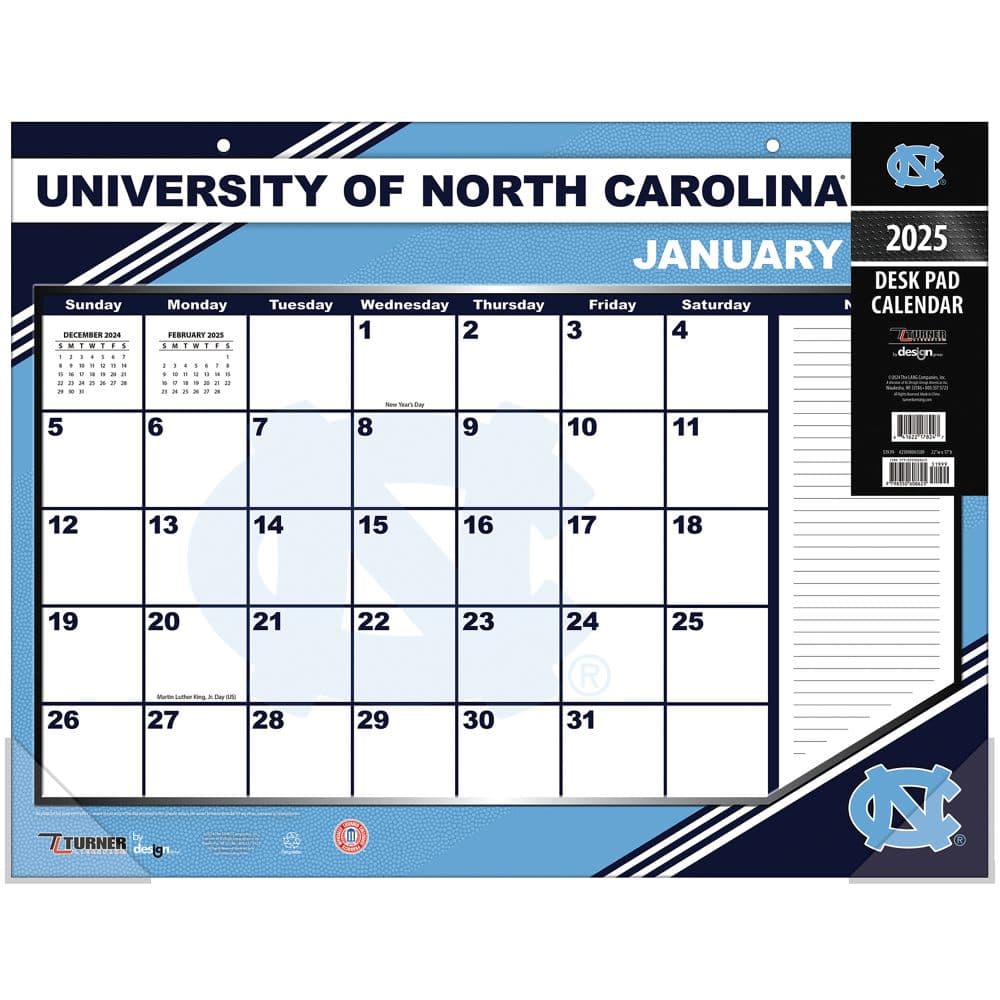 COL University of North Carolina Tar Heels 2025 Desk Pad