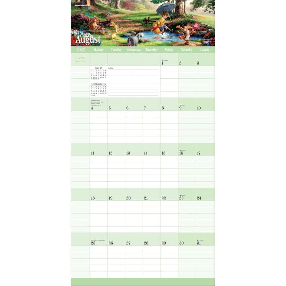 Kinkade Disney Family Organizer 2025 Wall Calendar Fifth Alternate Image Image