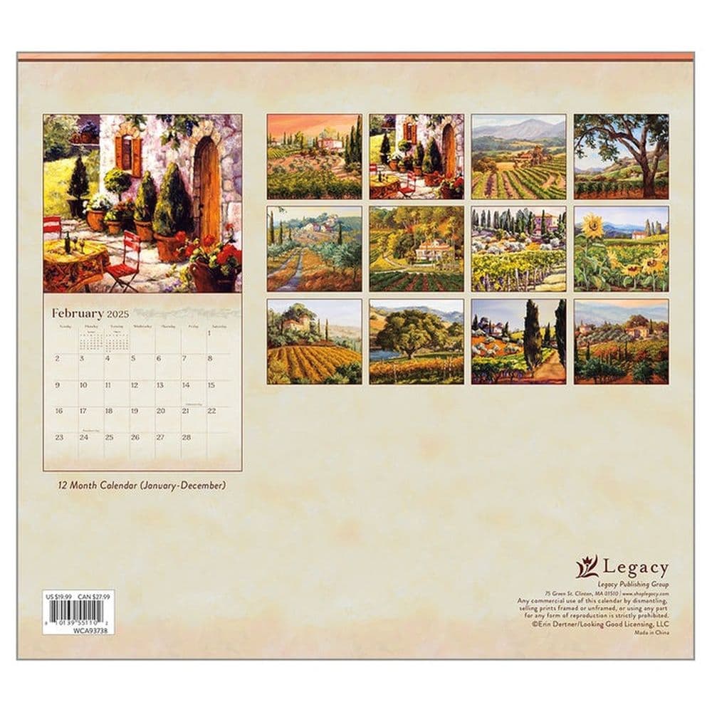 Wine Country 2025 Wall Calendar First Alternate Image width=&quot;1000&quot; height=&quot;1000&quot;