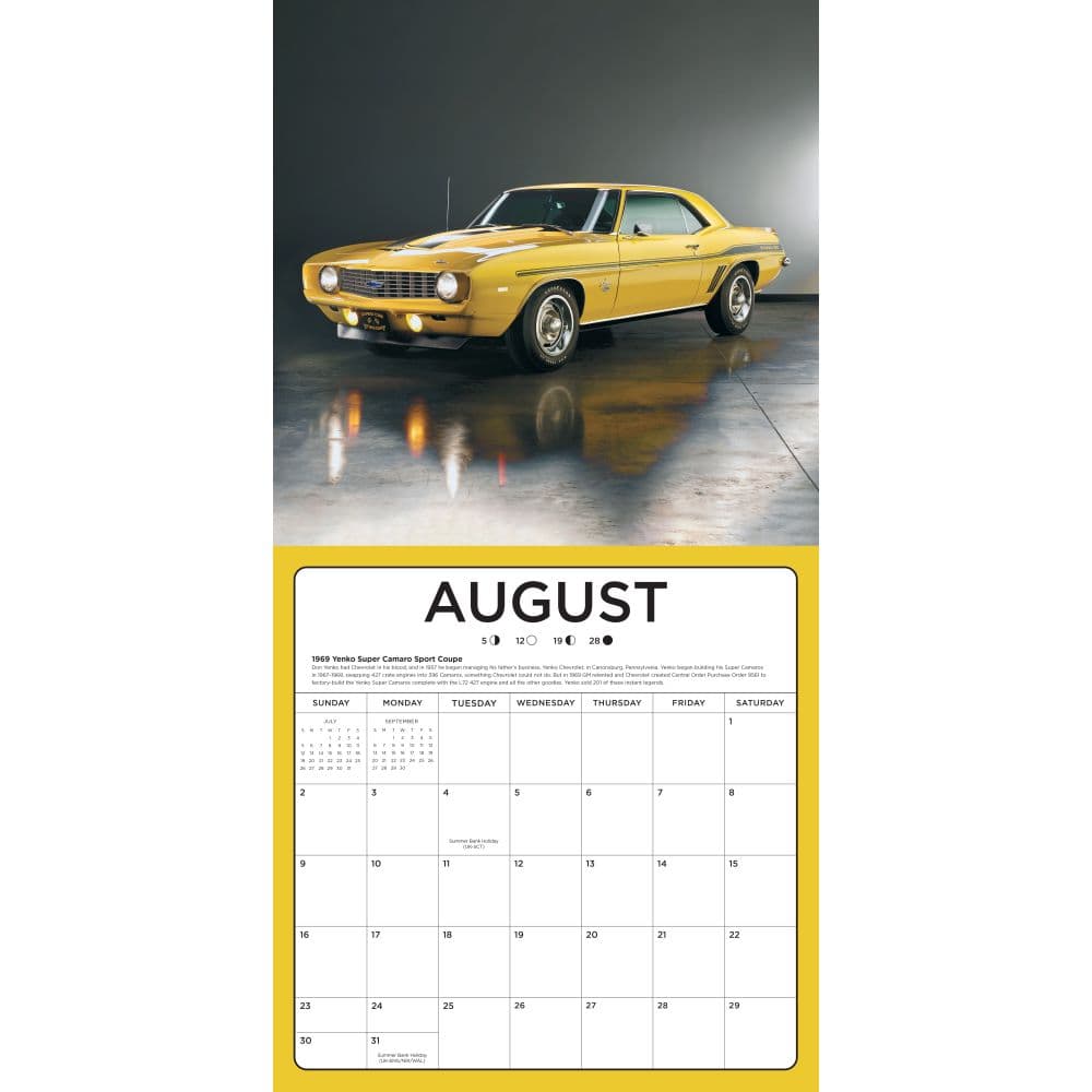 American Muscle Cars 2026 Wall Calendar Second Alternate Image