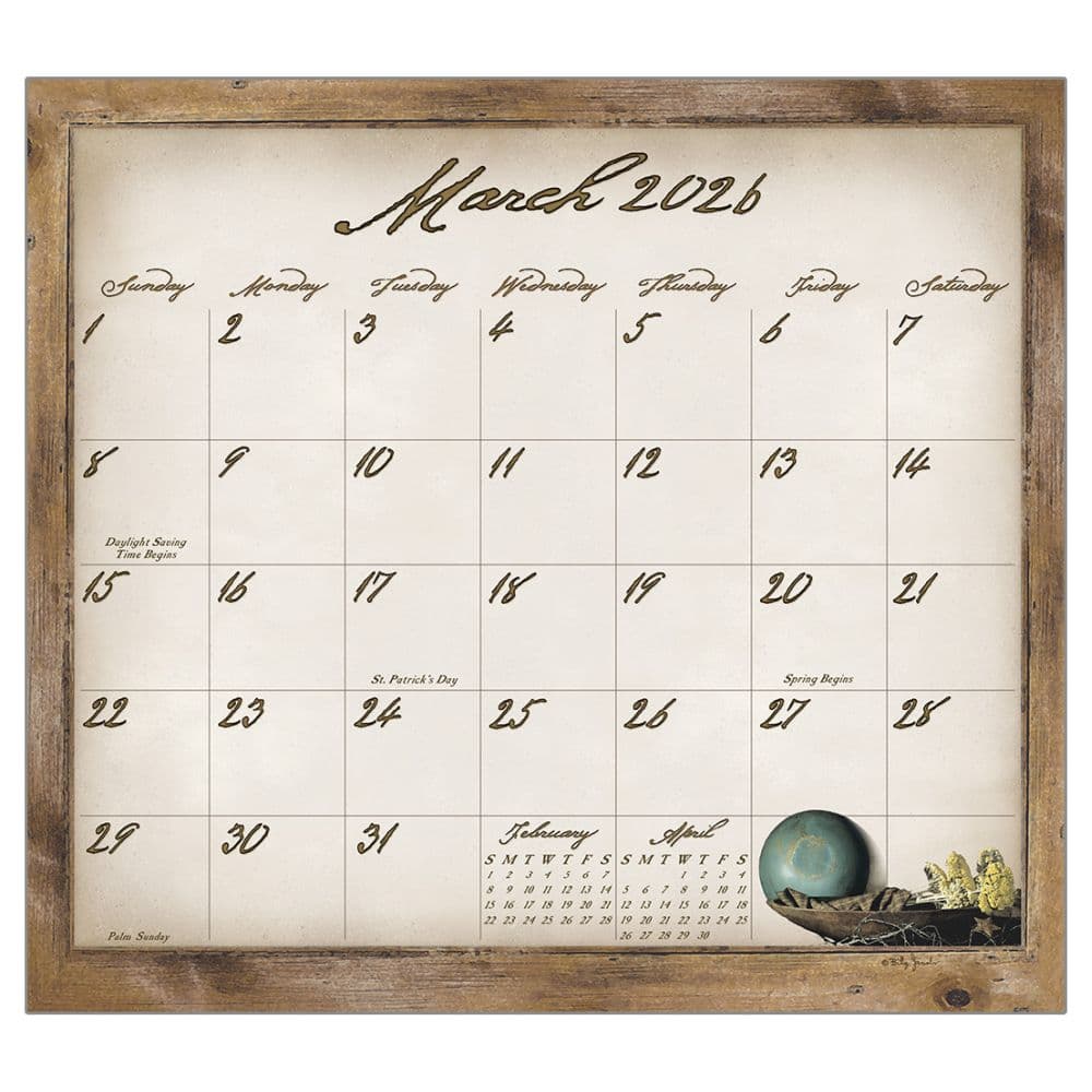 Simple Treasures by Billy Jacobs 2026 Calendar