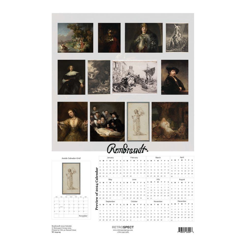 Rembrandt 2024 Poster Wall Calendar First Alternate Image width=&quot;1000&quot; height=&quot;1000&quot;