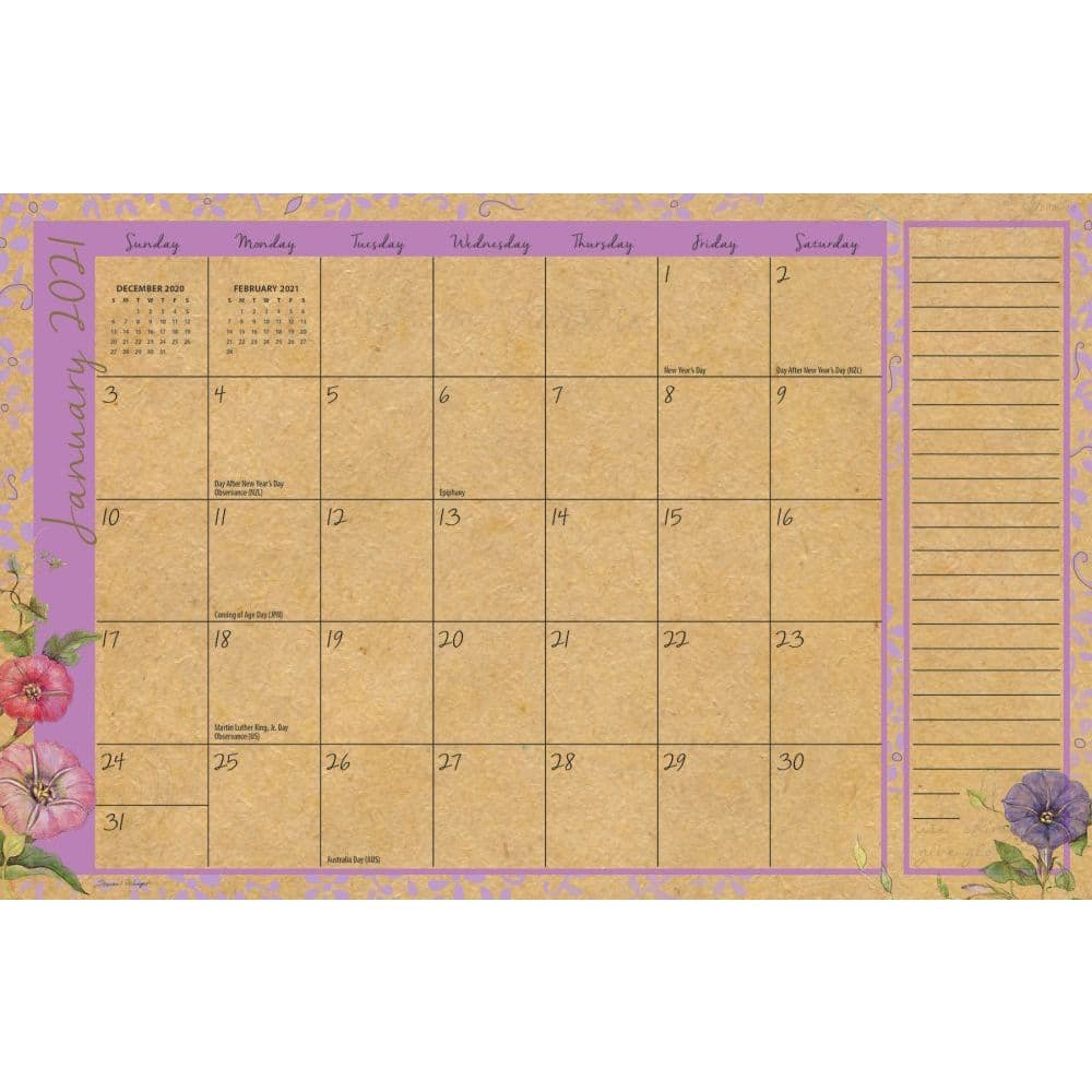 Kraft Field Guide Desk Pad Calendar by Susan Winget