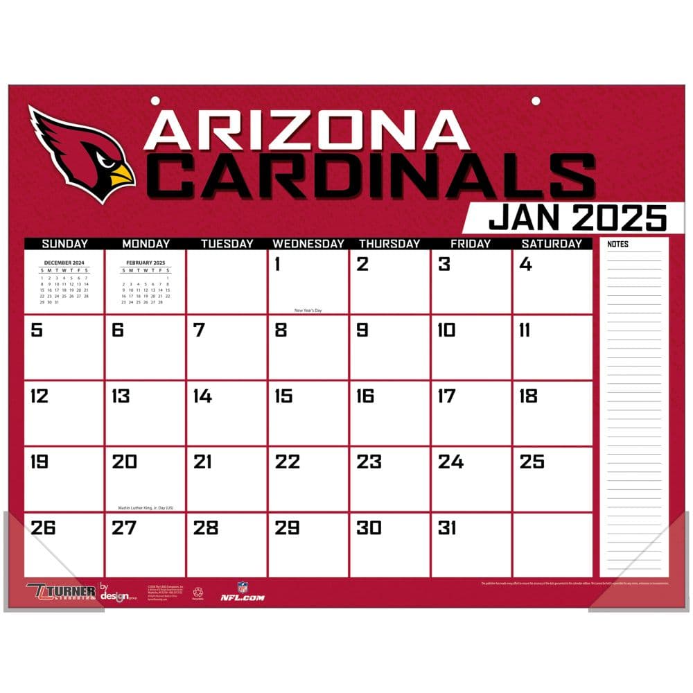 NFL Arizona Cardinals 2025 Desk Pad First Alternate Image