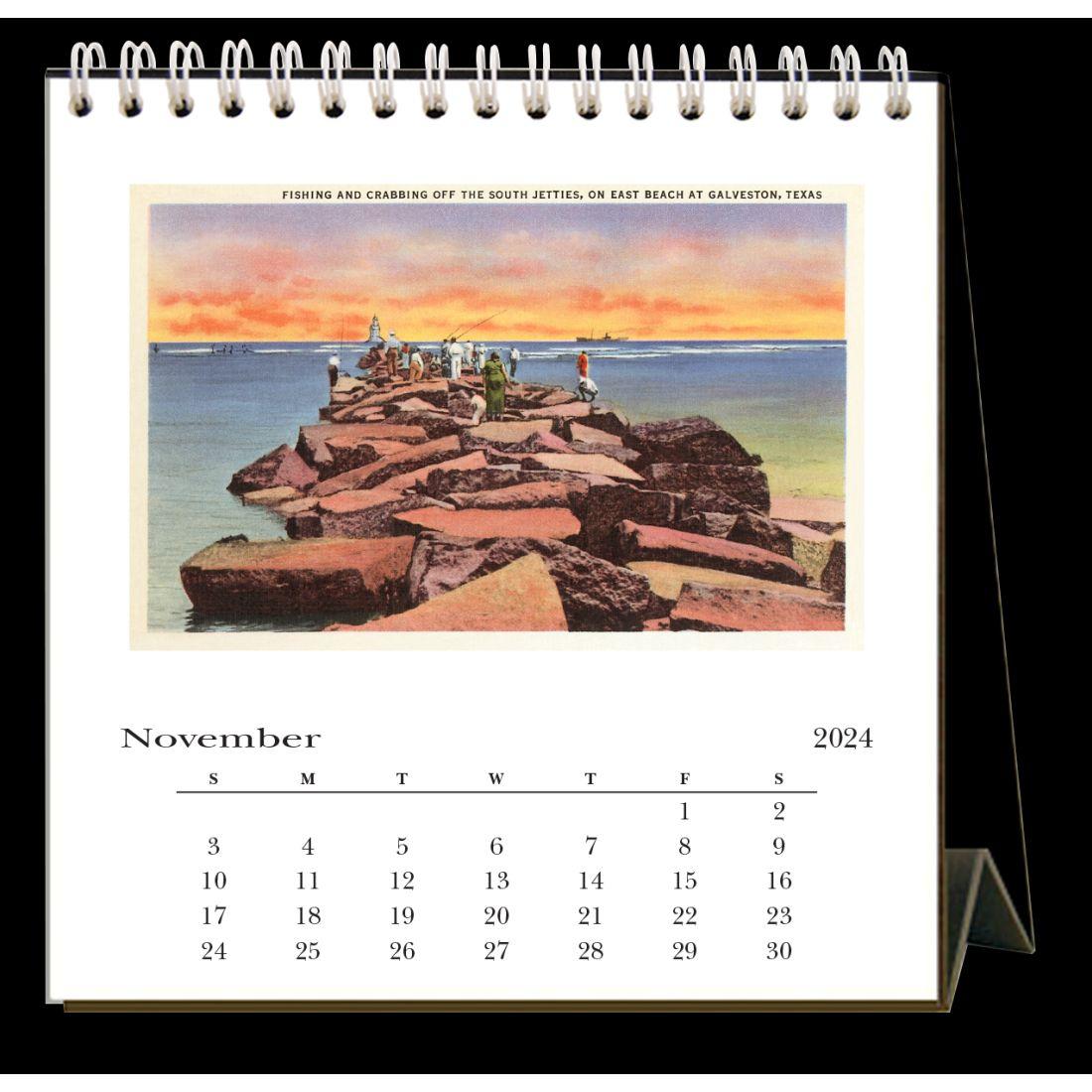 Texas Nostalgic 2024 Easel Desk Calendar