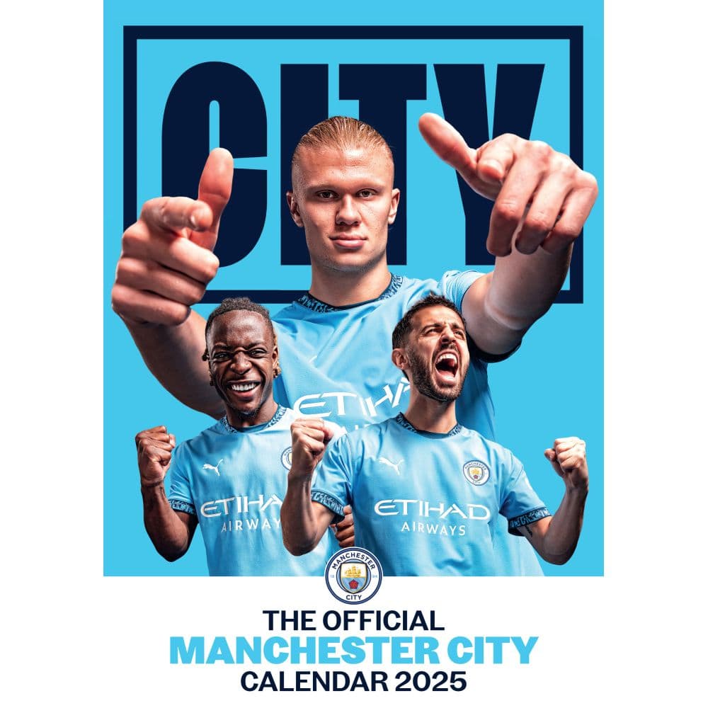 Manchester City FC Poster 2025 Wall Calendar Main Product Image