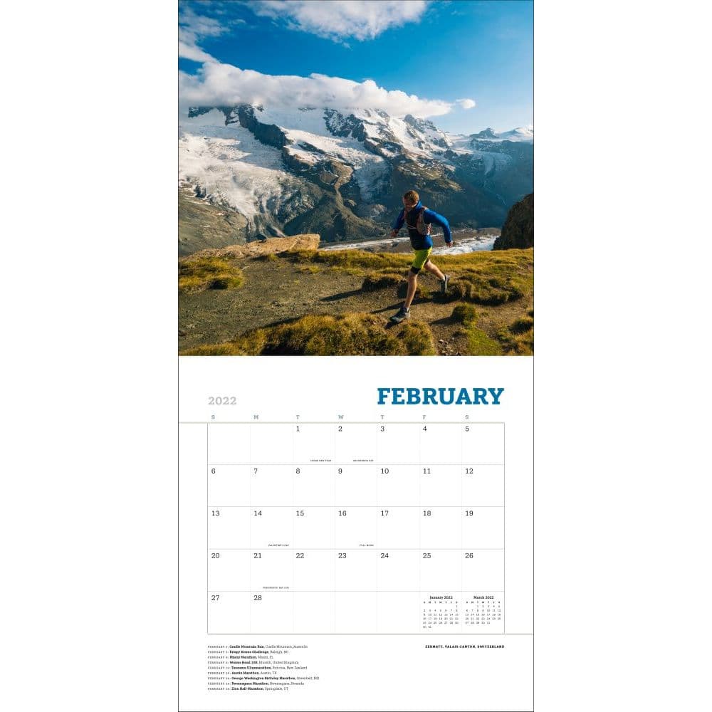 worlds most beautiful runs 2022 wall calendar calendarscom