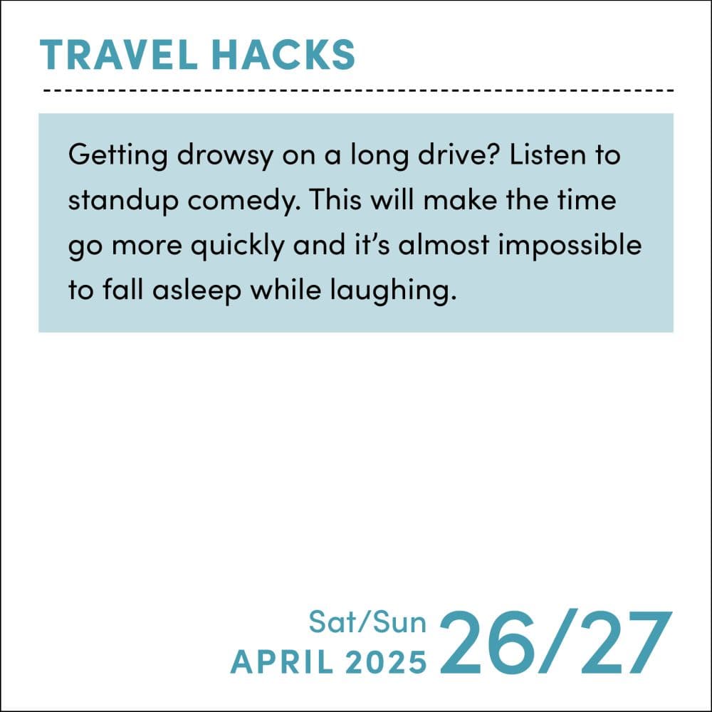 Travel Hacks 2025 Desk Calendar Third Alternate Image