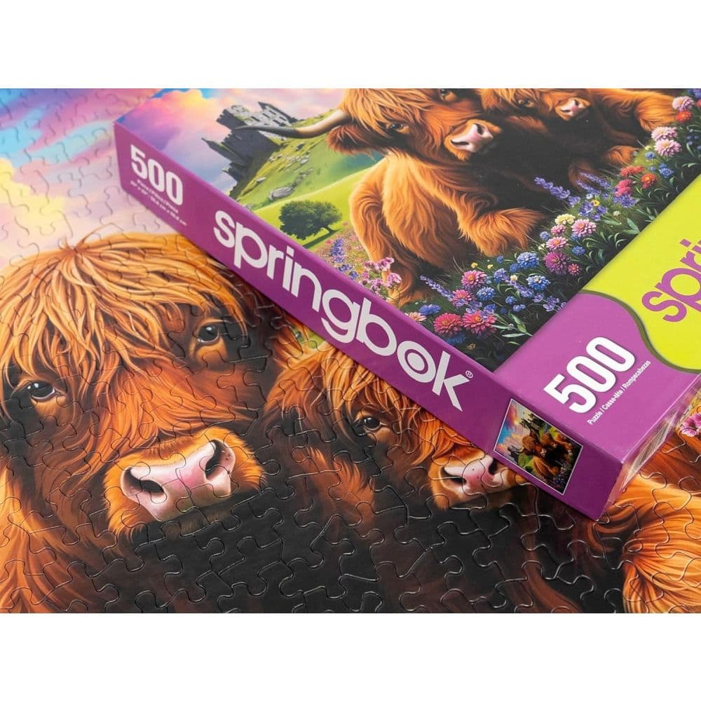Highland Cows 500 Piece Puzzle Fifth Alternate Image