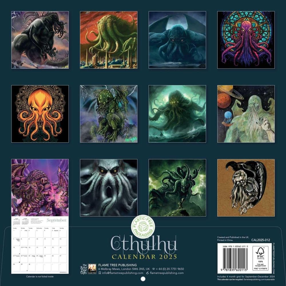 Cthulhu 2025 Wall Calendar First Alternate Image