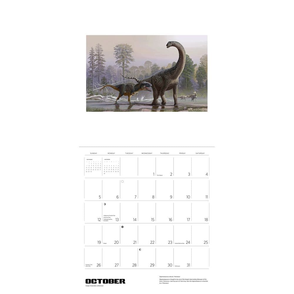 Dinosaurs Art 2025 Wall Calendar Third Alternate Image width="1000" height="1000"