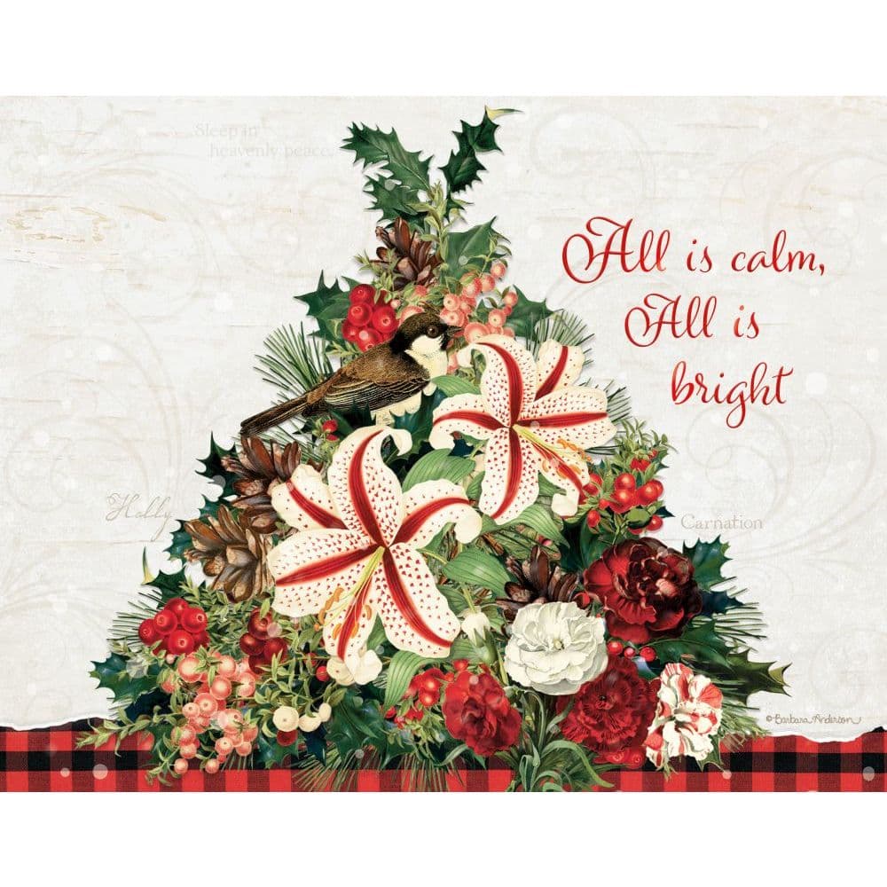Festive Botanicals Boxed Christmas Cards (18 pack) w/ Decorative Box by Barbara Anderson Main Image