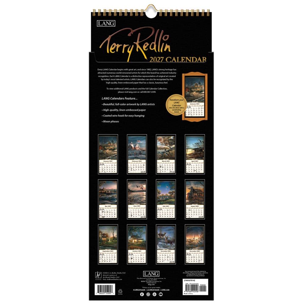 Terry Redlin 2027 Vertical Wall Calendar Fifth Alternate Image