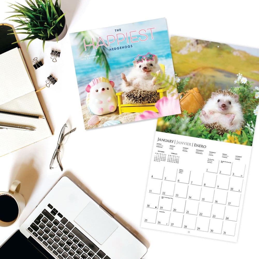 Happiest Hedgehogs 2026 Wall Calendar Fourth Alternate Image