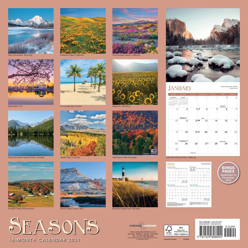 Our World Changing Seasons 2020 Seasons Nature Wall Calendar