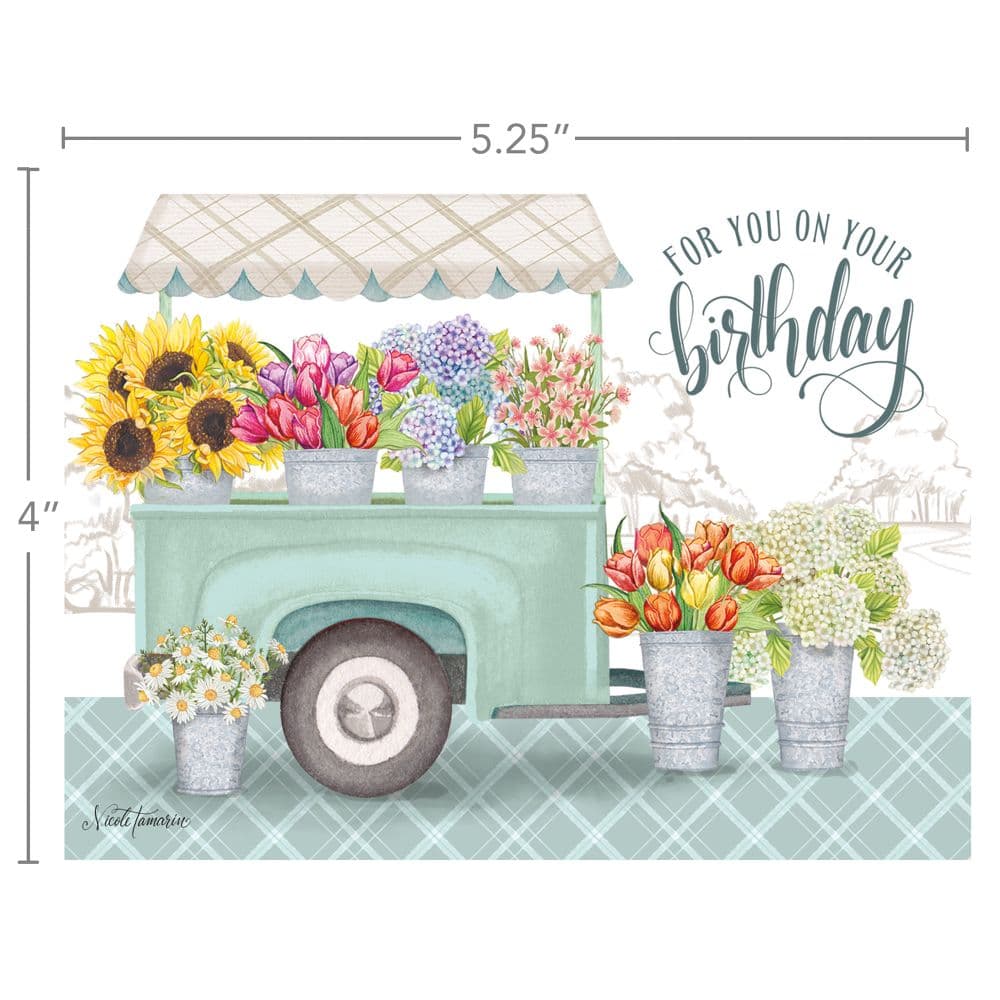 Flower Market Birthday Assorted Boxed Note Cards alt7