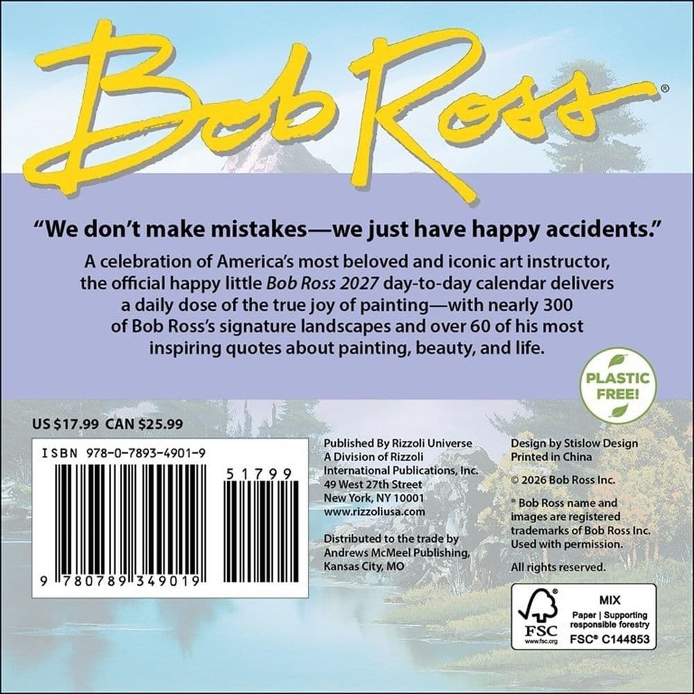 Bob Ross 2027 Desk Calendar Fifth Alternate Image