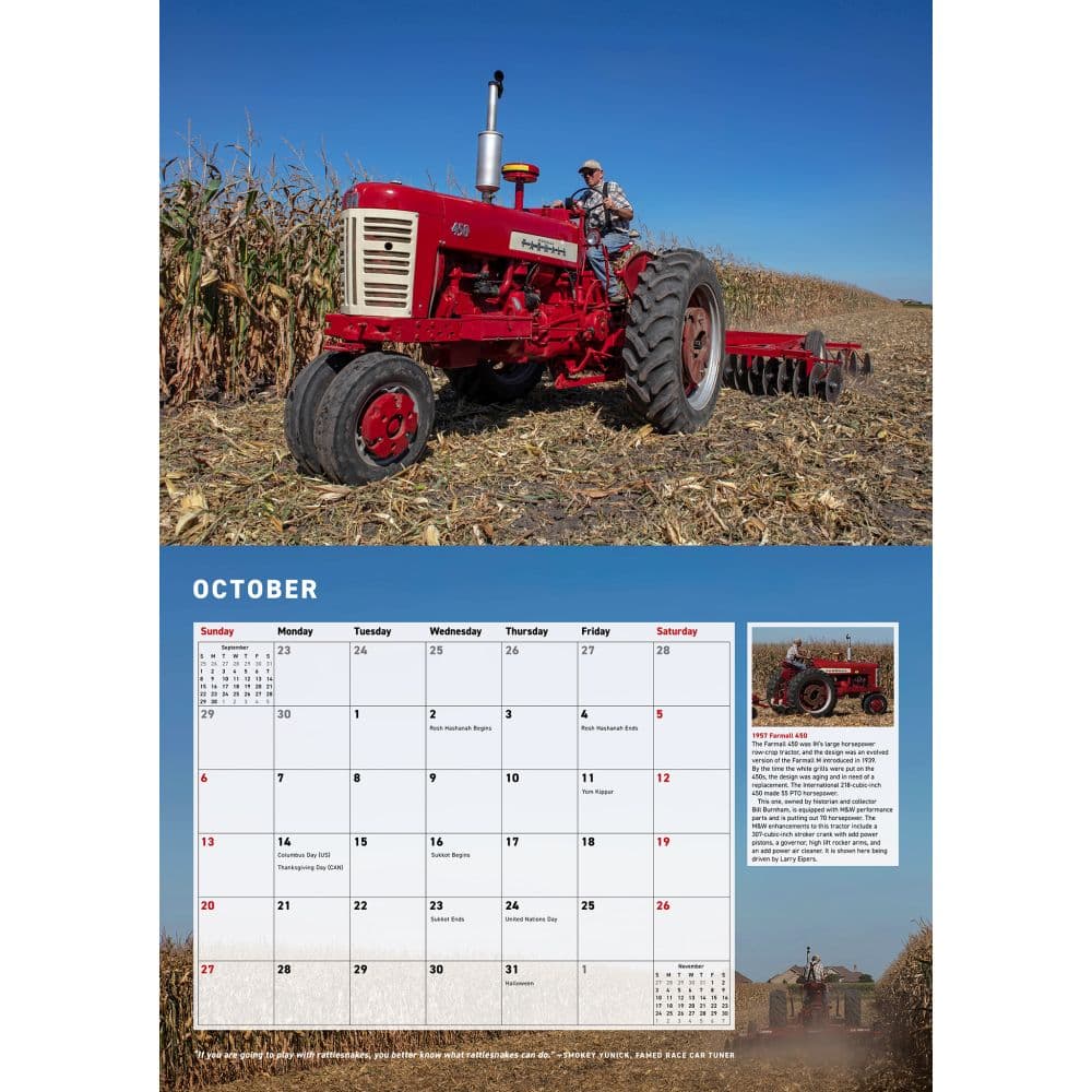 Farmall Tractors 2024 Wall Calendar Alternate Image 4