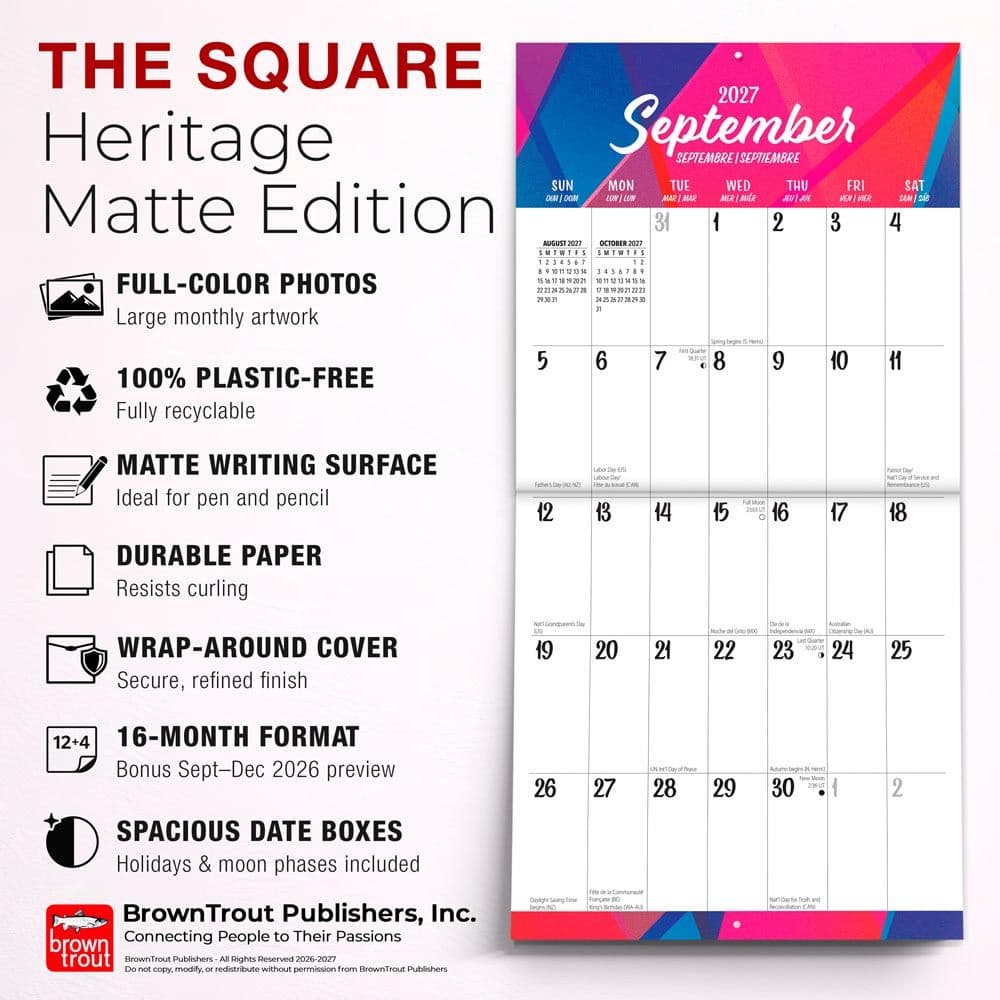 Big And Bright Large Print 2027 Wall Calendar Fifth Alternate Image