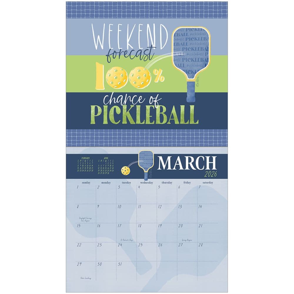 Pickleball Is Life 2026 Wall Calendar Second Alternate Image