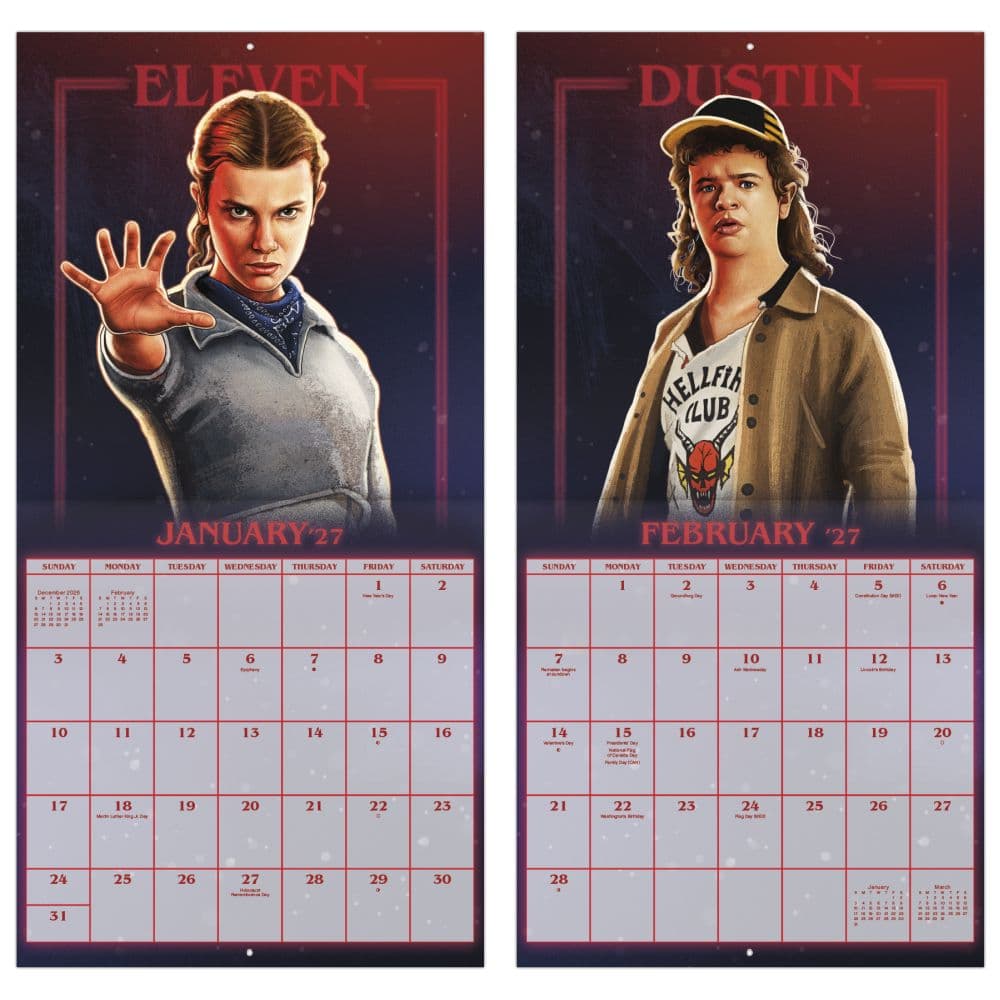 Stranger Things 2027 Wall Calendar Fifth Alternate Image