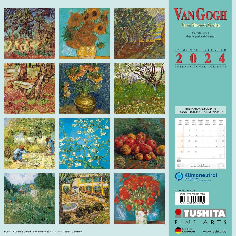 Van Gogh From Vincents Garden 2024 Wall Calendar First Alternate Image width=&quot;1000&quot; height=&quot;1000&quot;
