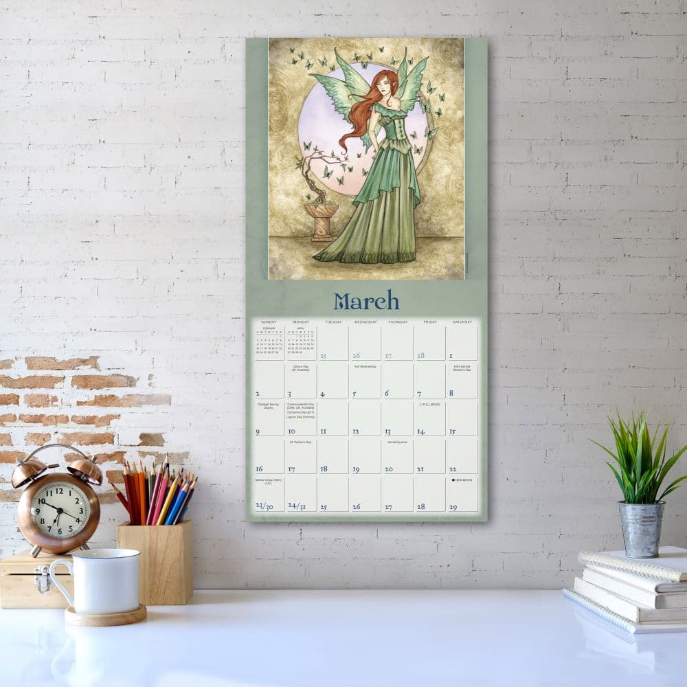 Faerie World by Amy Brown 2025 Wall Calendar Fourth  Alternate Image width=&quot;1000&quot; height=&quot;1000&quot;