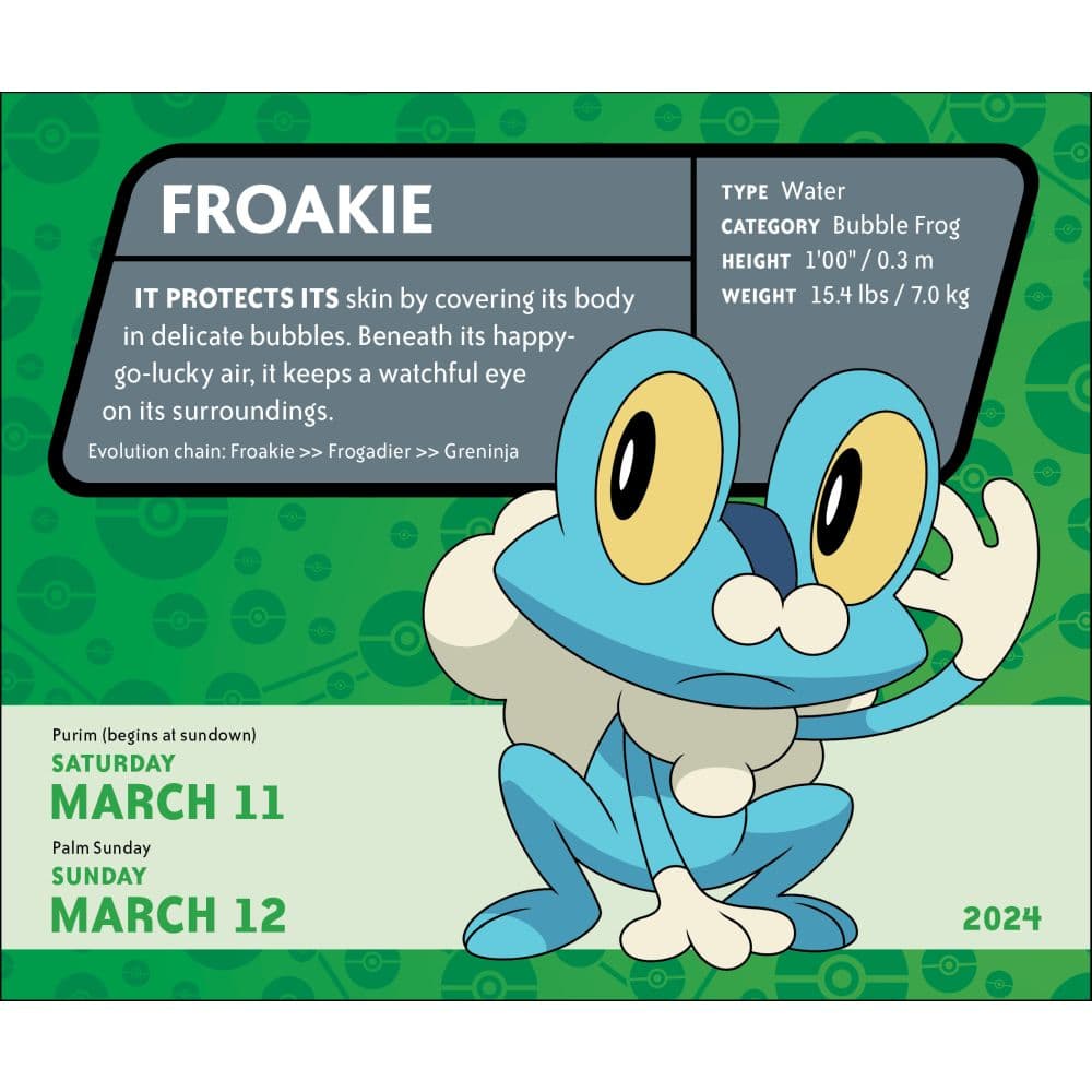 Pokemon 2024 Desk Calendar