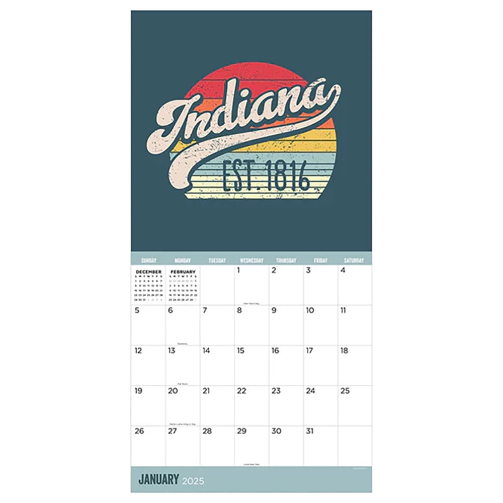 Home Indiana 2025 Wall Calendar Alternate 2