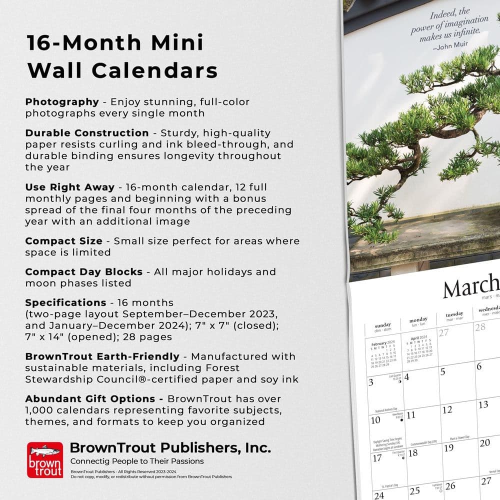 Mindful Living 2024 Mini Wall Calendar Fourth Alternate Image width=&quot;1000&quot; height=&quot;1000&quot;