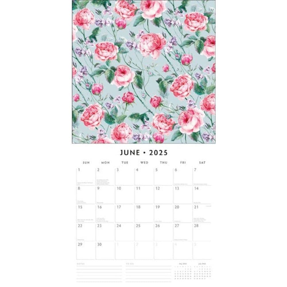 Vintage Roses 2025 Wall Calendar Alt2