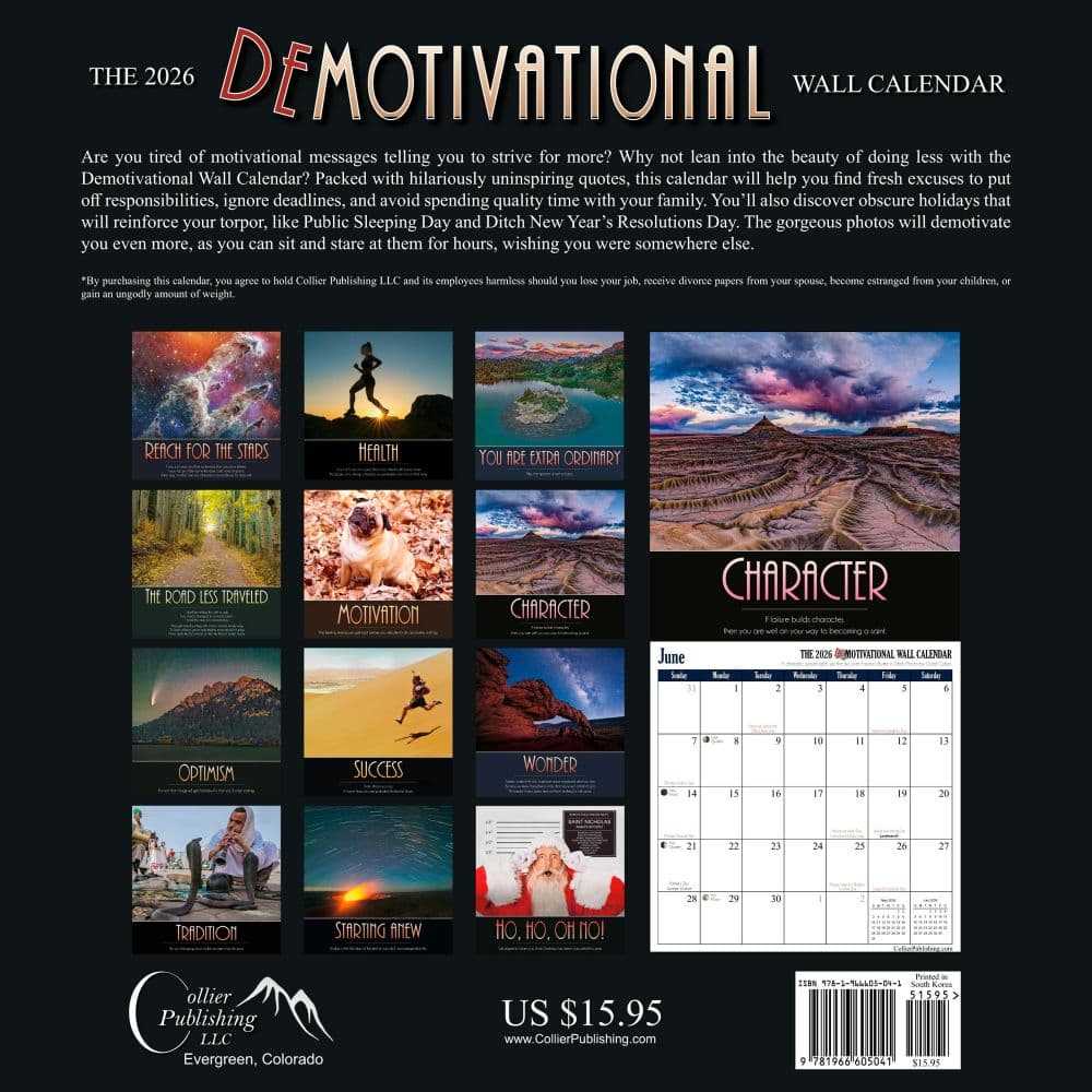 Demotivational 2026 Wall Calendar First Alternate Image