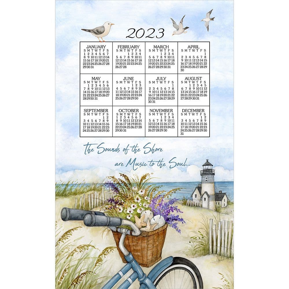 Seashore 2023 Kitchen Towel Calendar