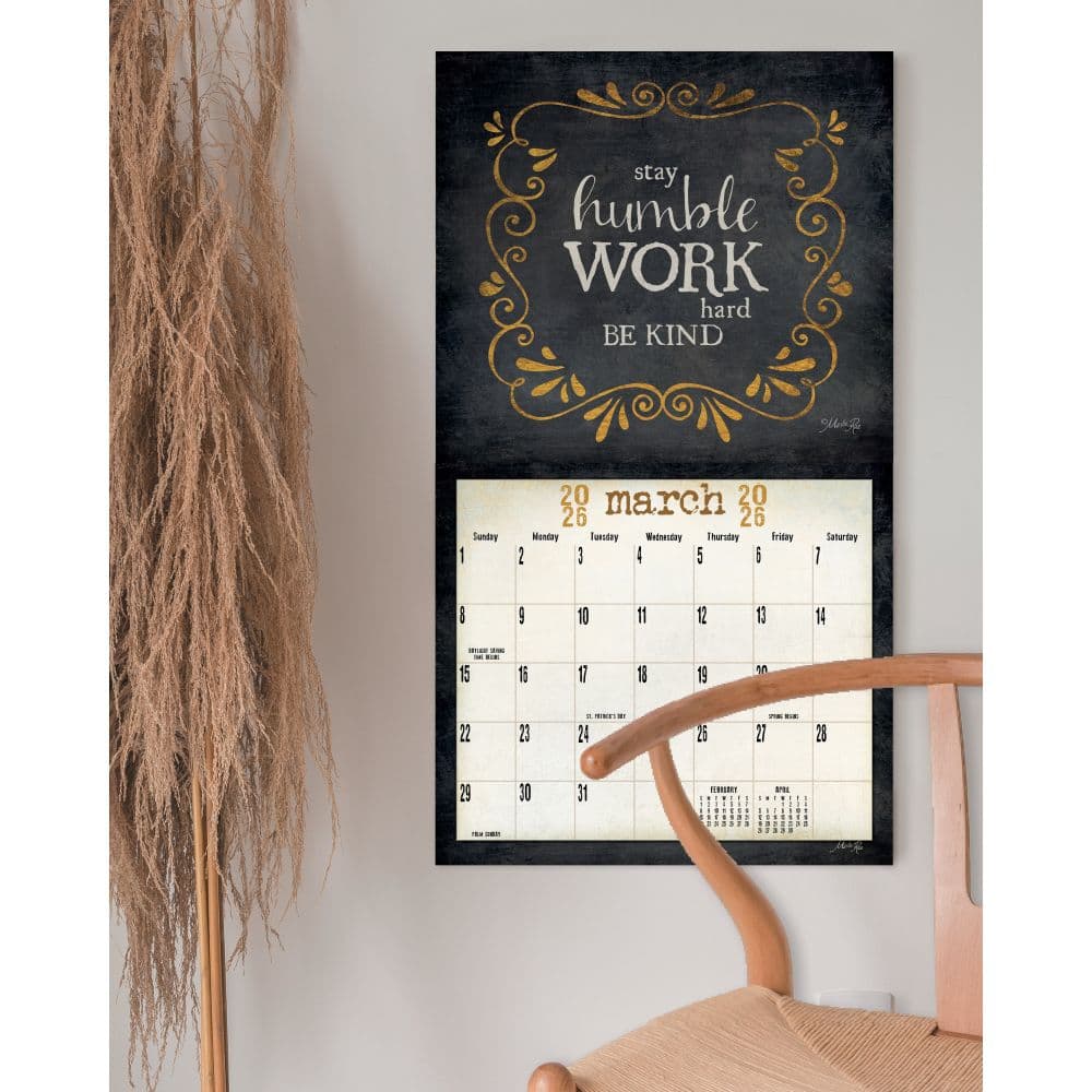 Words to Live By Marla Rae 2026 Wall Calendar Fourth Alternate Image