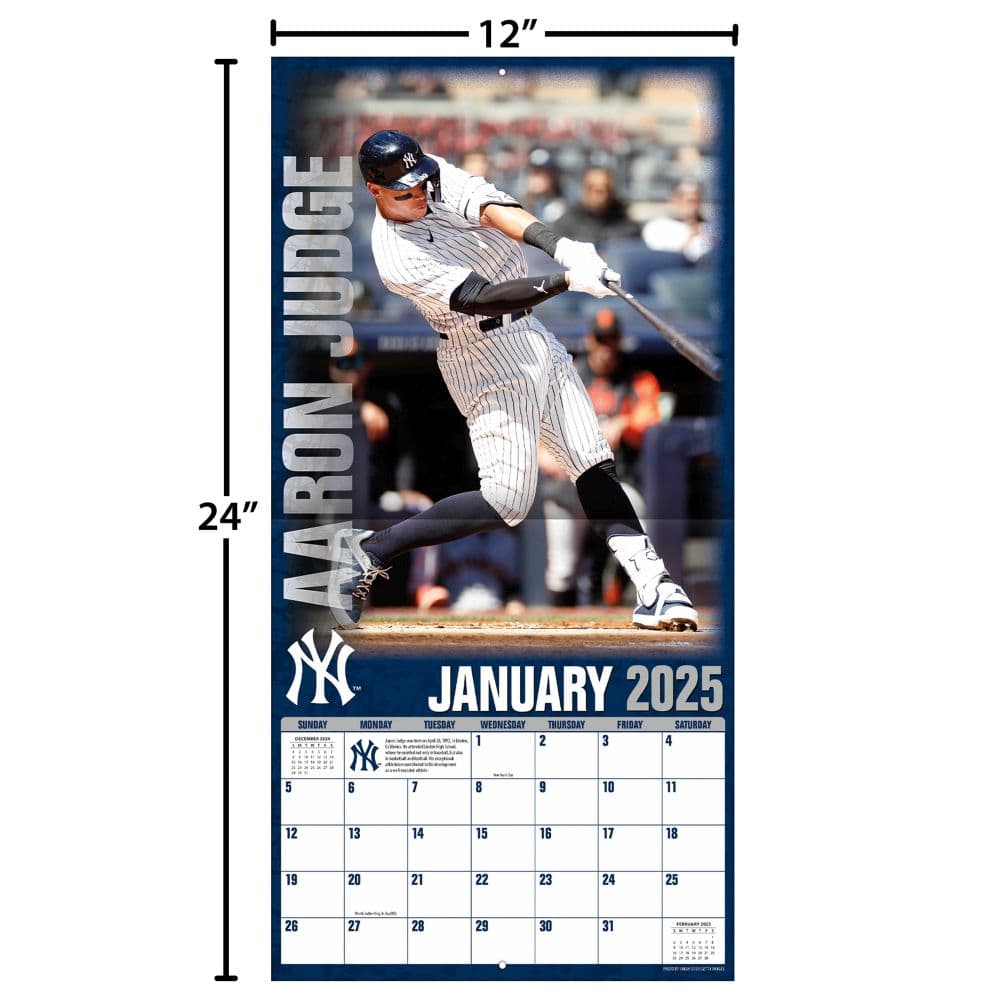 MLB Aaron Judge 2025 Wall Calendar Fifth Alternate Image width=&quot;1000&quot; height=&quot;1000&quot;