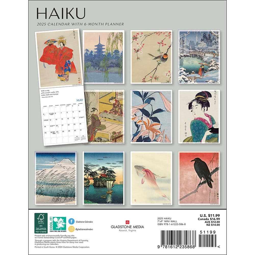 Haiku BIG 2025 Mini Wall Calendar