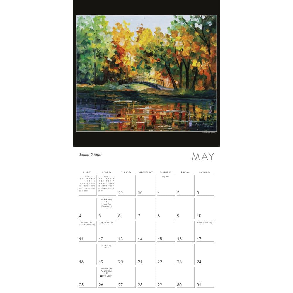 Impressions Of Light by Leonid Afremov 2025 Wall Calendar - Calendars.com