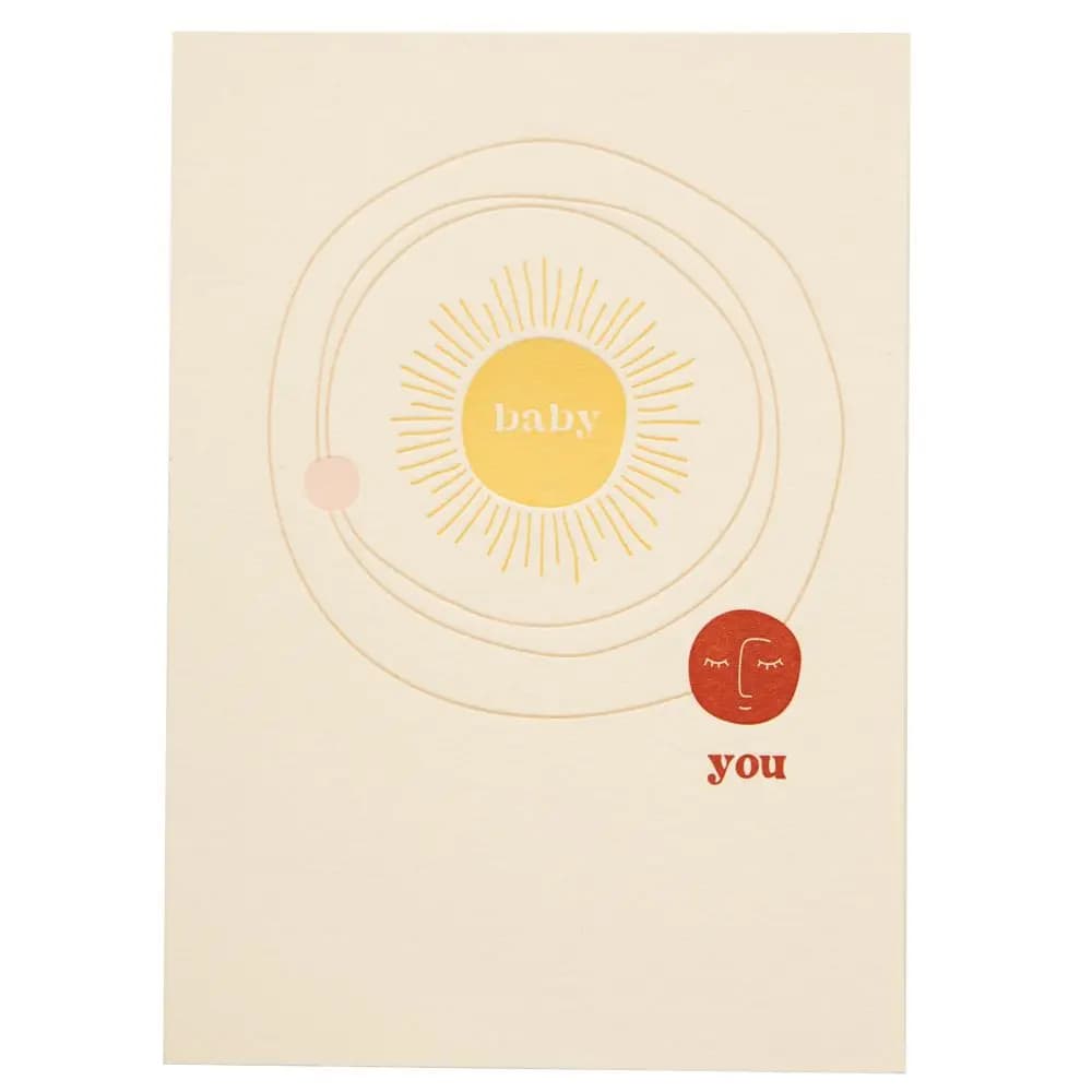 Center of Your Universe New Baby Card front