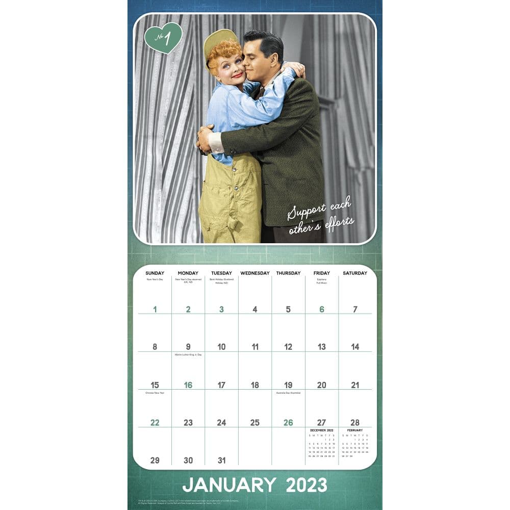 I Love Lucy 2023 Wall Calendar - Calendars.com