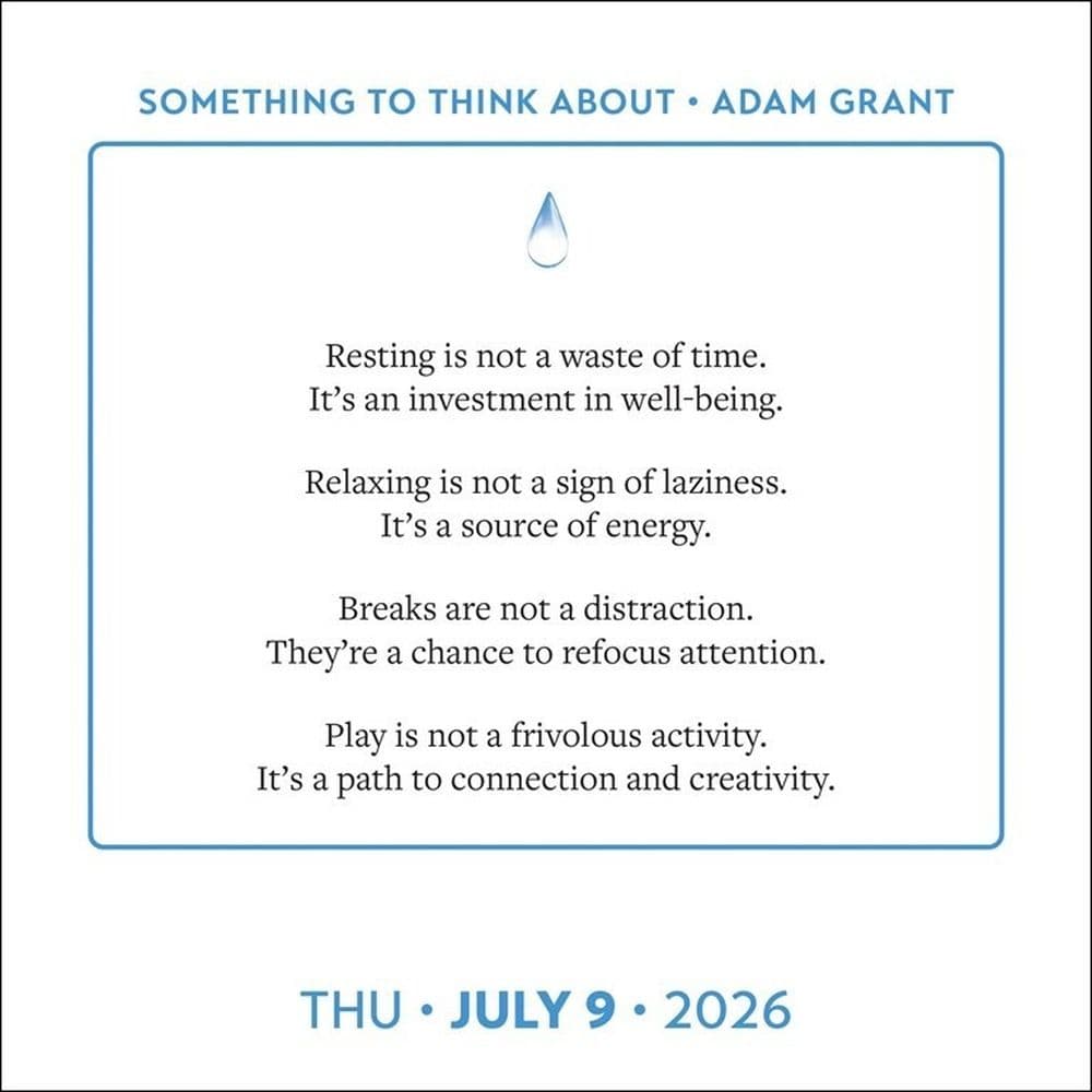 Adam Grant 2026 Desk Calendar Third Alternate Image
