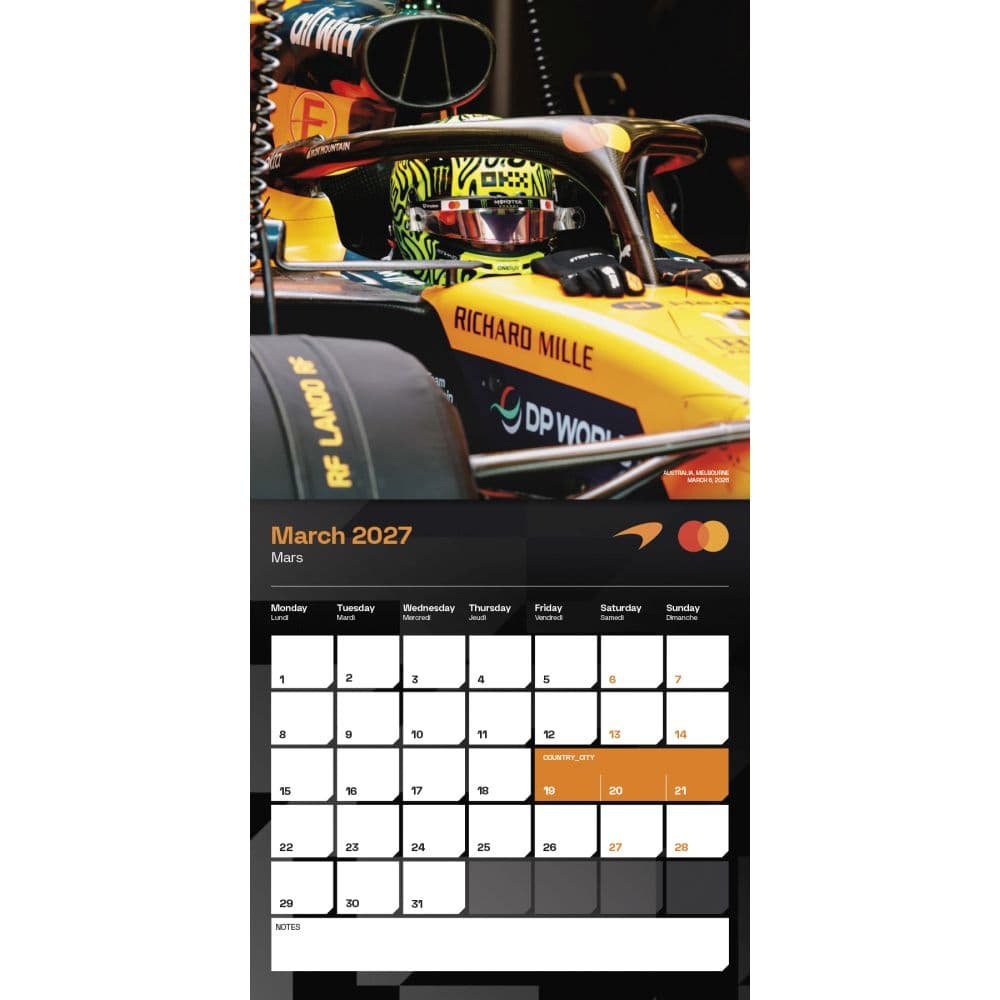 McLaren Racing 2027 Wall Calendar Third Alternate Image