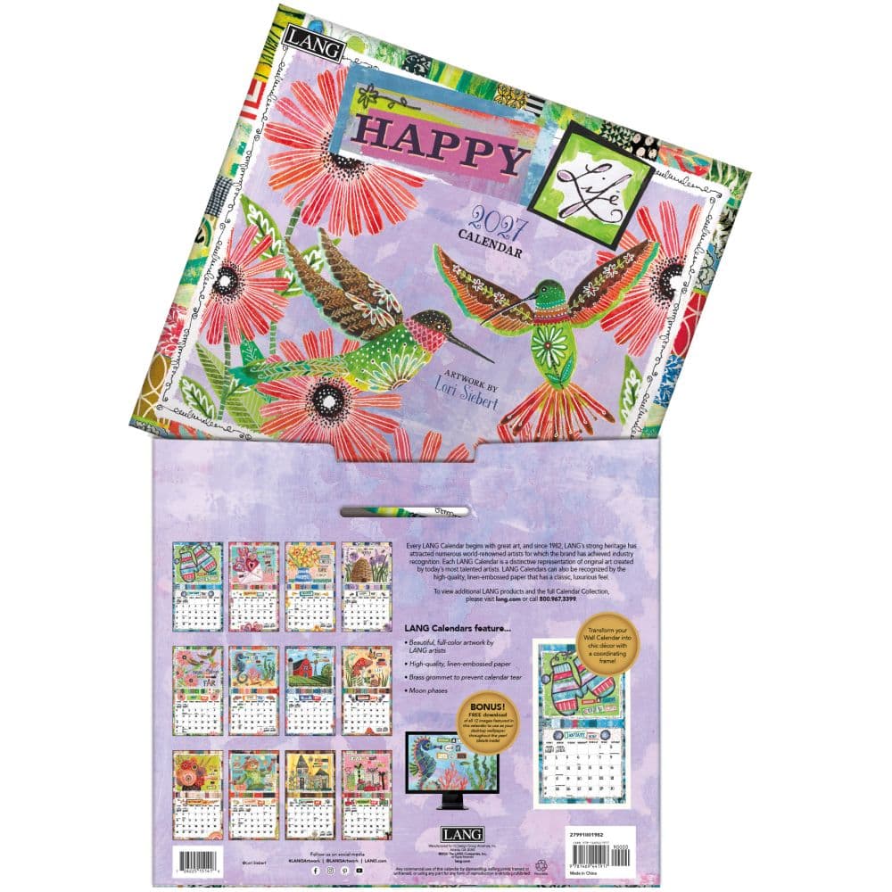 Happy Life 2027 Wall Calendar by Lori Siebert Fourth Alternate Image