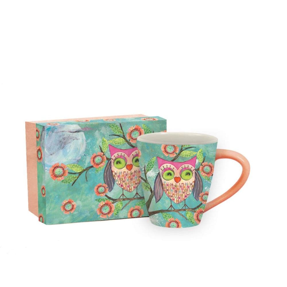 Happy Owl Cafe Mug by Wendy Bentley Main Image