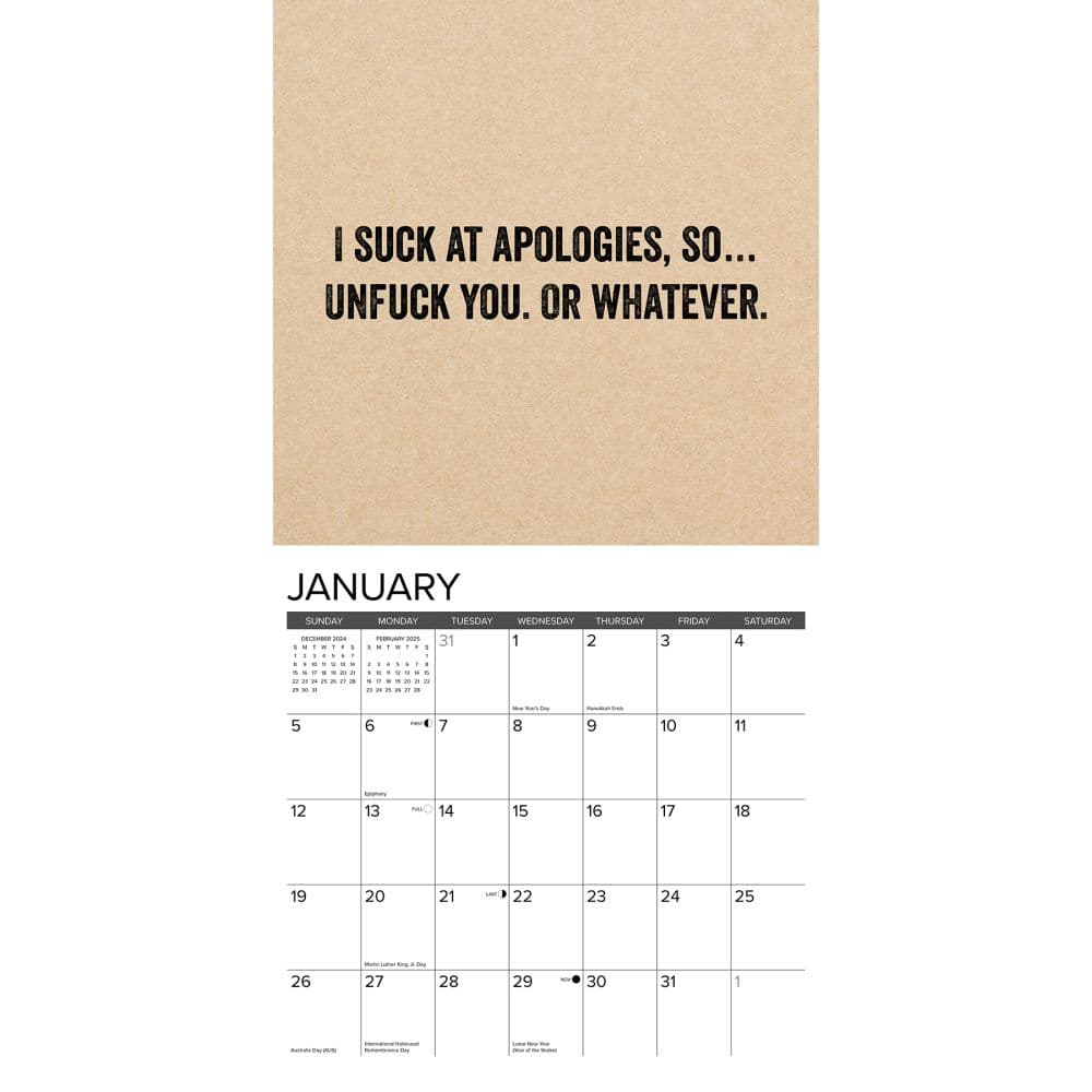 F*ck It 2025 Wall Calendar Second Alternate Image width=&quot;1000&quot; height=&quot;1000&quot;