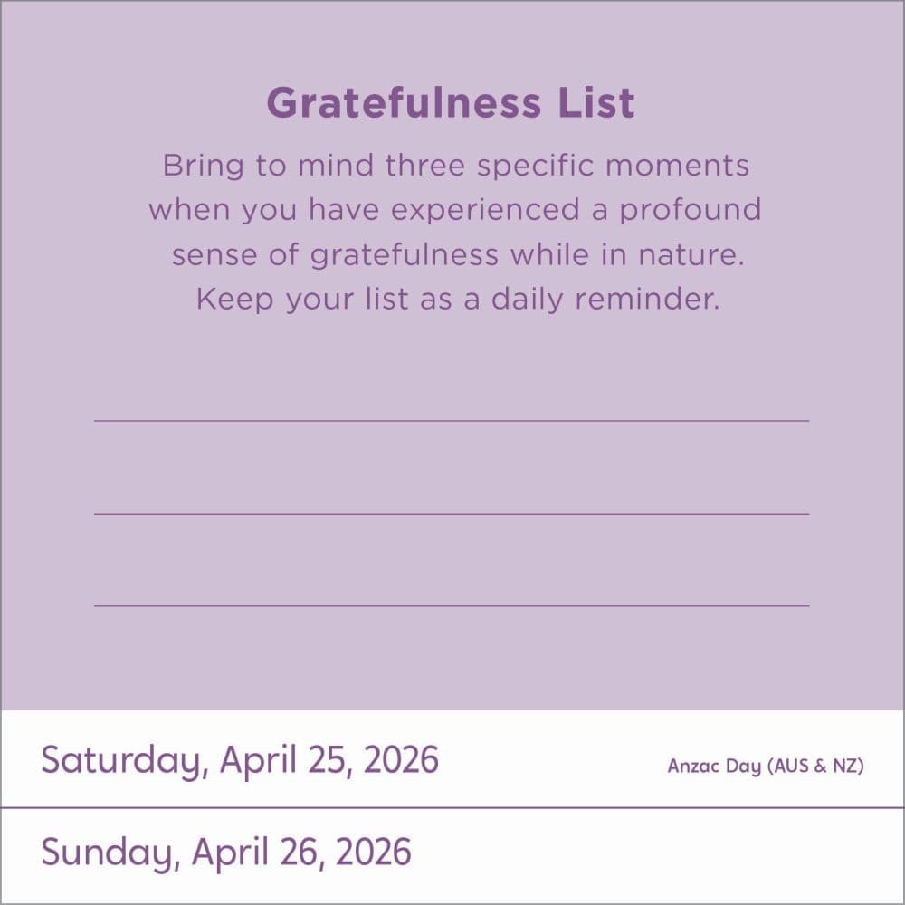 A Year of Gratitude 2026 Desk Calendar Third Alternate Image